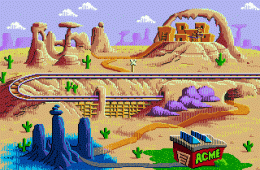 Скриншот из игры «Desert Demolition Starring Road Runner and Wile E. Coyote»